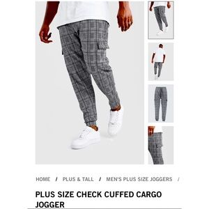 Big and Tall mens houndstooth joggers